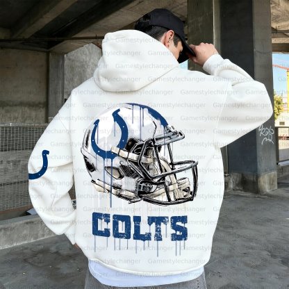 Unisex "Indianapolis Colts" Graphic Streetwear Vintage Plush Hoodie