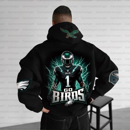 Unisex "Philadelphia Eagles " Graphic Streetwear Vintage Plush Hoodie