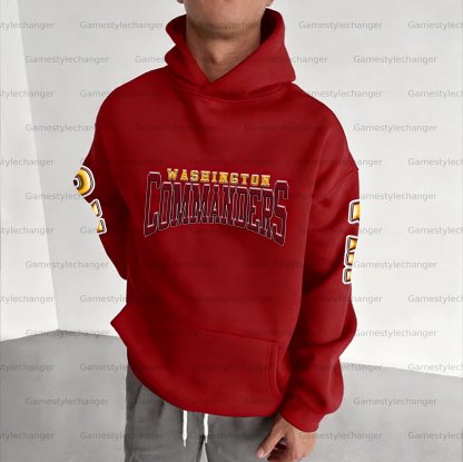 Unisex "Washington Commanders" Graphic Streetwear Vintage Plush Hoodie