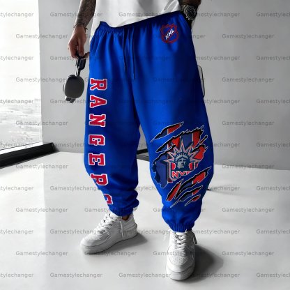 Unisex  “New York Rangers” Casual Anime Streetwear Pant