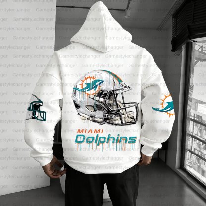 Unisex "Miami dolphins  " Graphic Streetwear Vintage Plush Hoodie