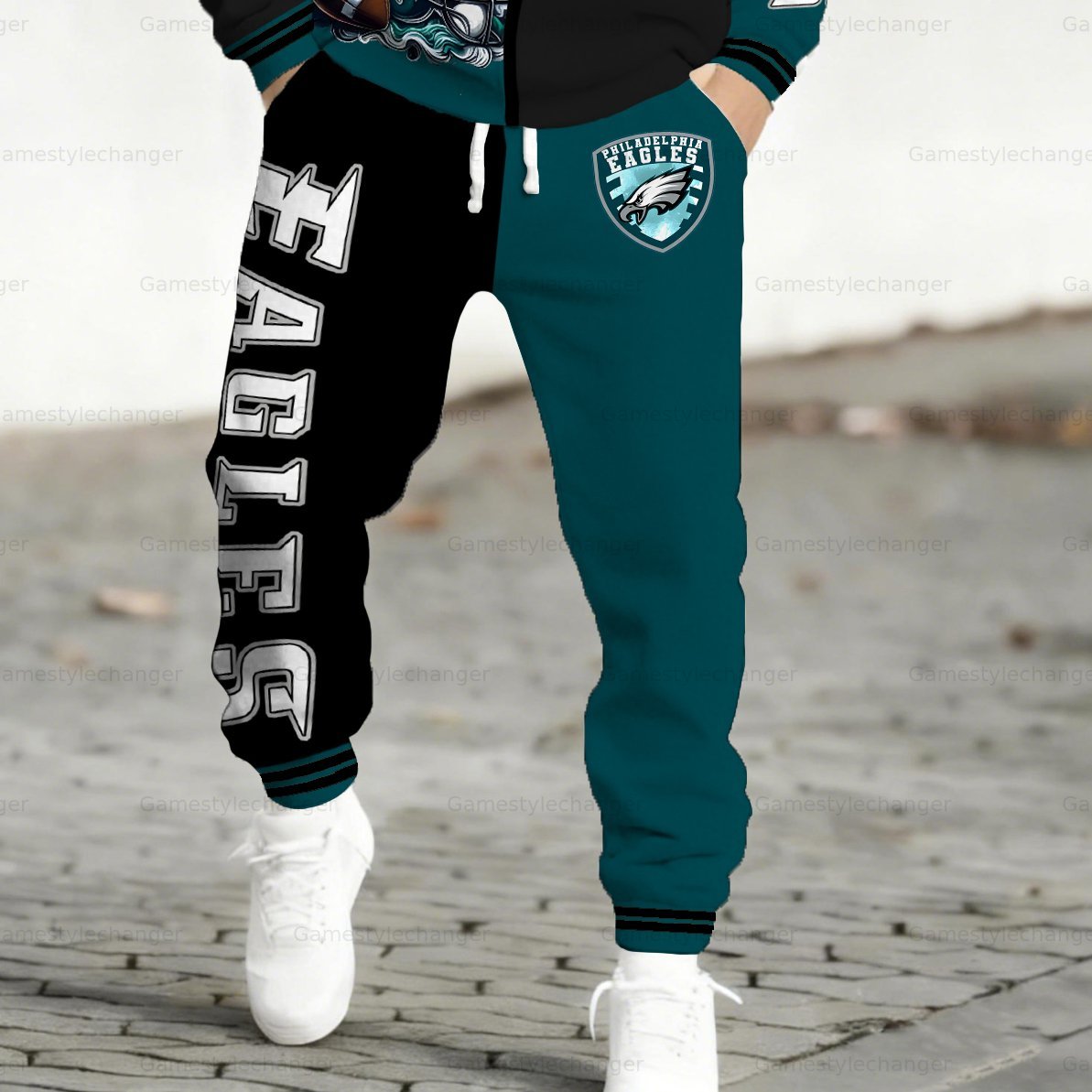 “Philadelphia Eagles” Zip-up Jacket, Pants and 2-Piece Set