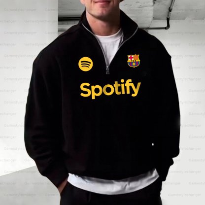 Unisex "UEFA " Graphic Streetwear Vintage  Zip-up Sweatshirt