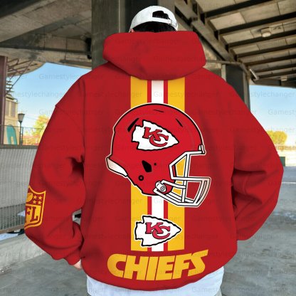 Unisex "Kansas City Chiefs " Graphic Streetwear Vintage Plush Hoodie
