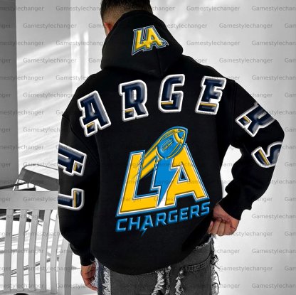 Unisex "Los Angeles Chargers" Graphic Streetwear Vintage Plush Hoodie