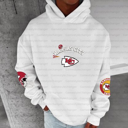 Unisex "Kansas City Chiefs" Graphic Streetwear Vintage Plush Hoodie