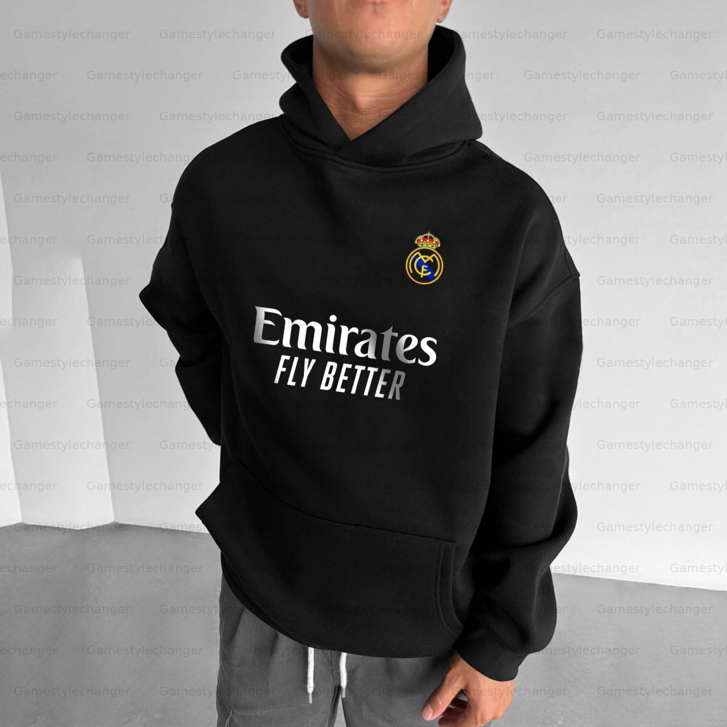 Unisex "UEFA " Graphic Streetwear Vintage Plush Hoodie