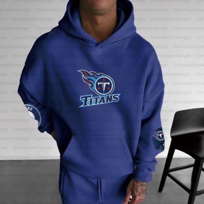 Unisex "Tennessee Titans " Graphic Streetwear Vintage Plush Hoodie
