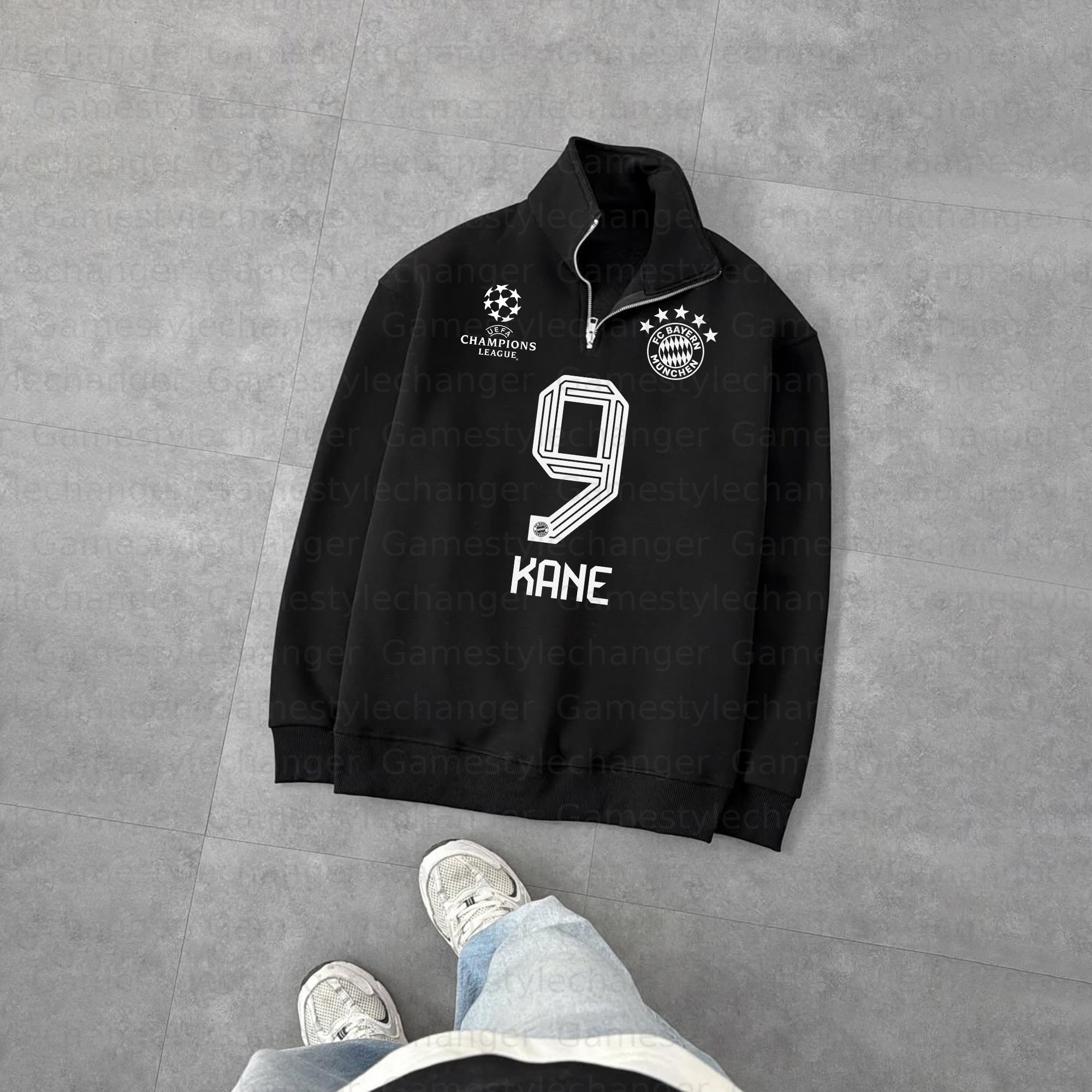 Unisex "UEFA " Graphic Streetwear Vintage   Zip-up Sweatshirt