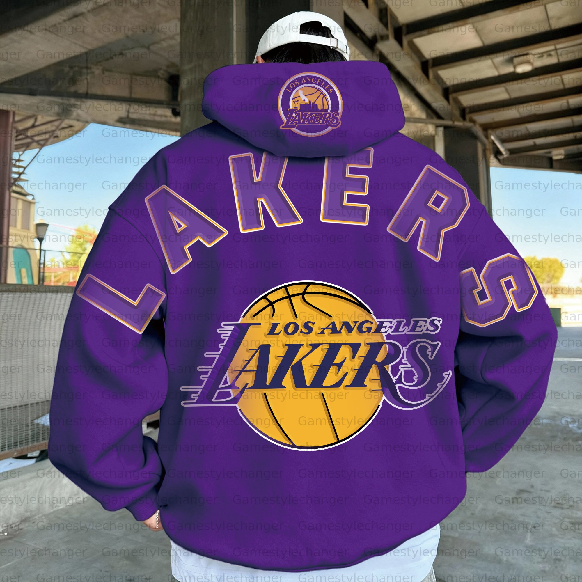 Unisex "Los Angeles Lakers" Graphic Streetwear Vintage Plush Hoodie