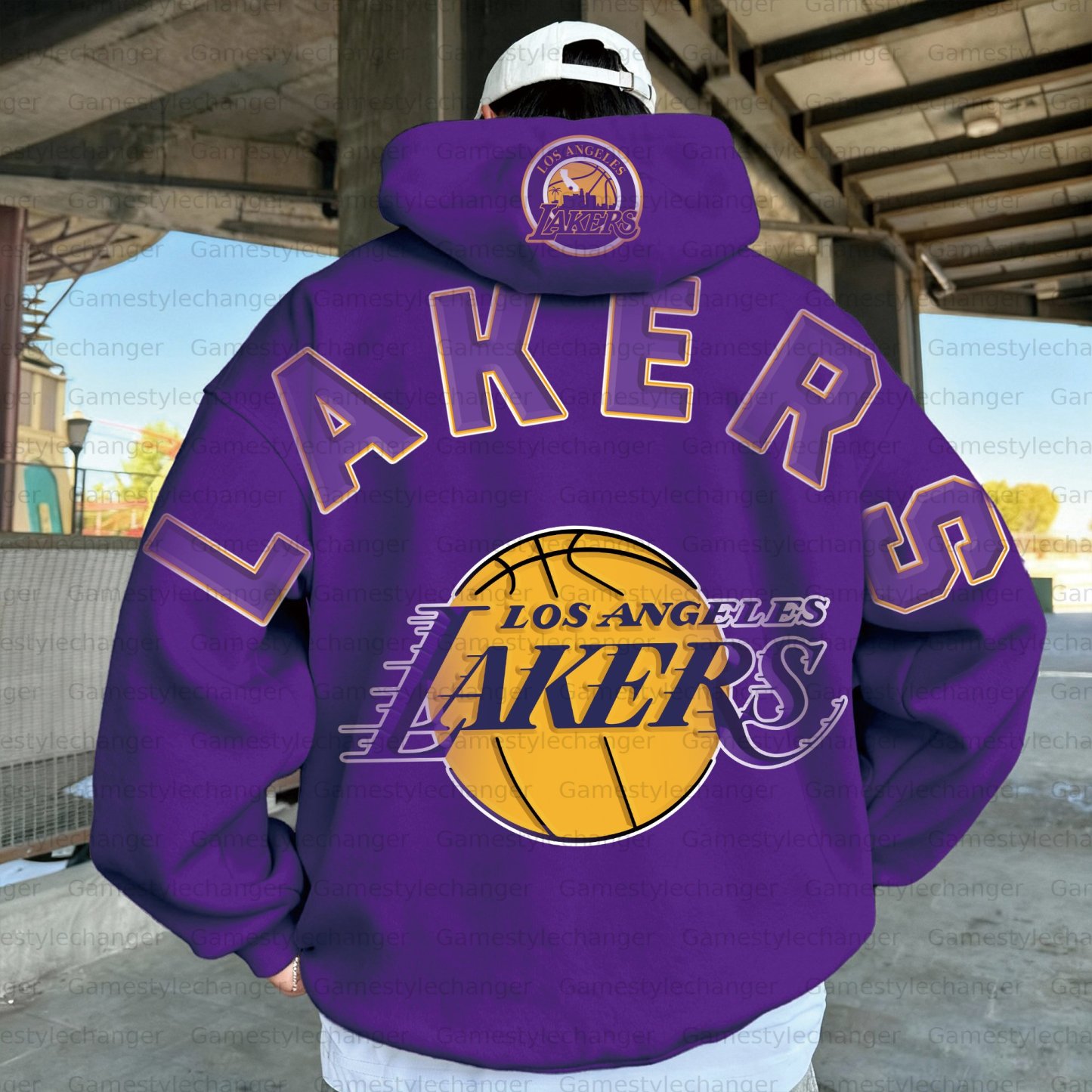 Unisex "Los Angeles Lakers" Graphic Streetwear Vintage Plush Hoodie