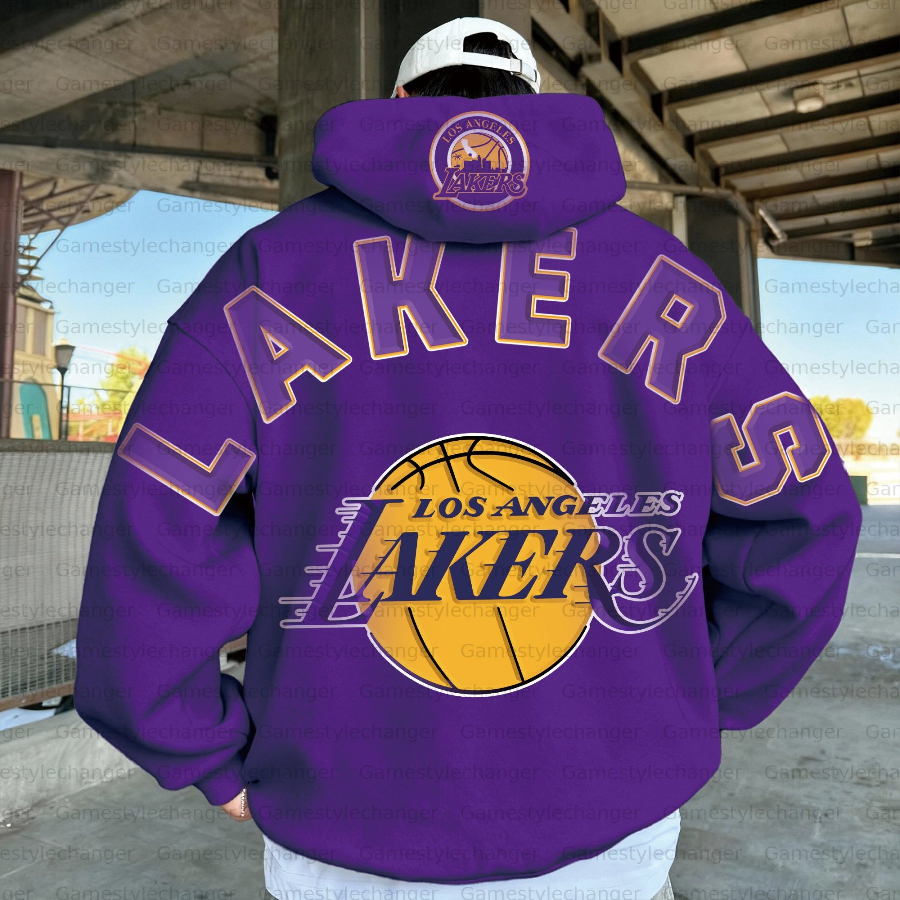 Unisex "Los Angeles Lakers" Graphic Streetwear Vintage Plush Hoodie