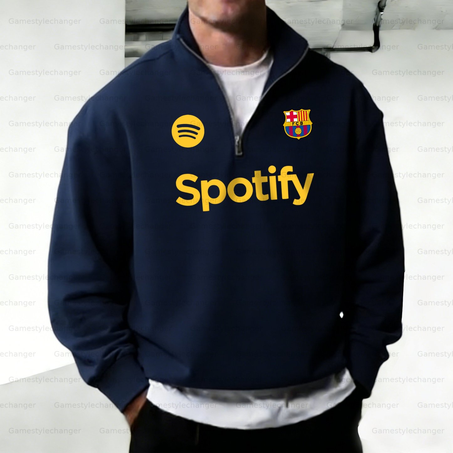 Unisex "UEFA " Graphic Streetwear Vintage  Zip-up Sweatshirt