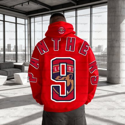 Unisex "Florida Panthers" Graphic Streetwear Vintage Plush Hoodie