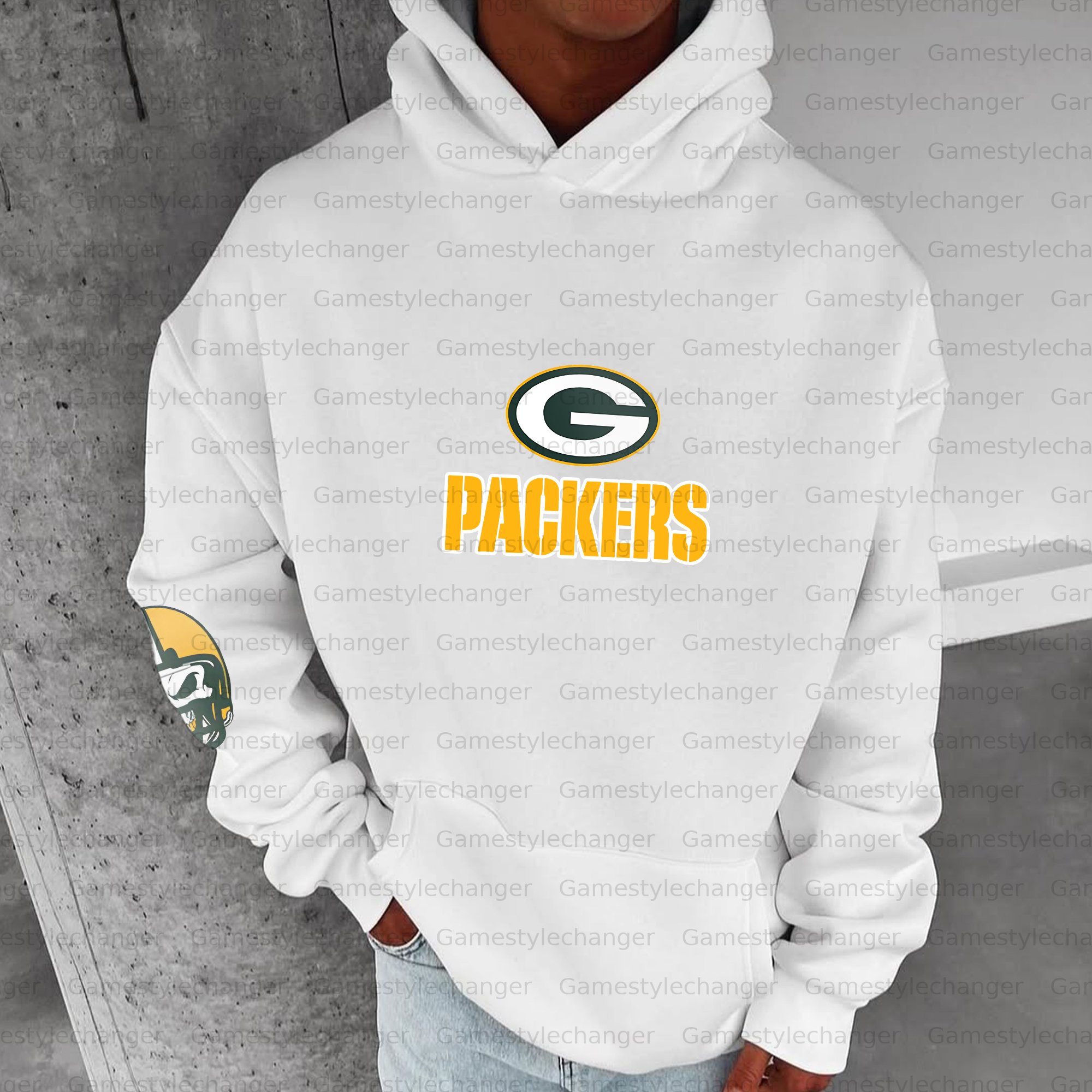 Unisex "Green Bay Packers" Graphic Streetwear Vintage Plush Hoodie