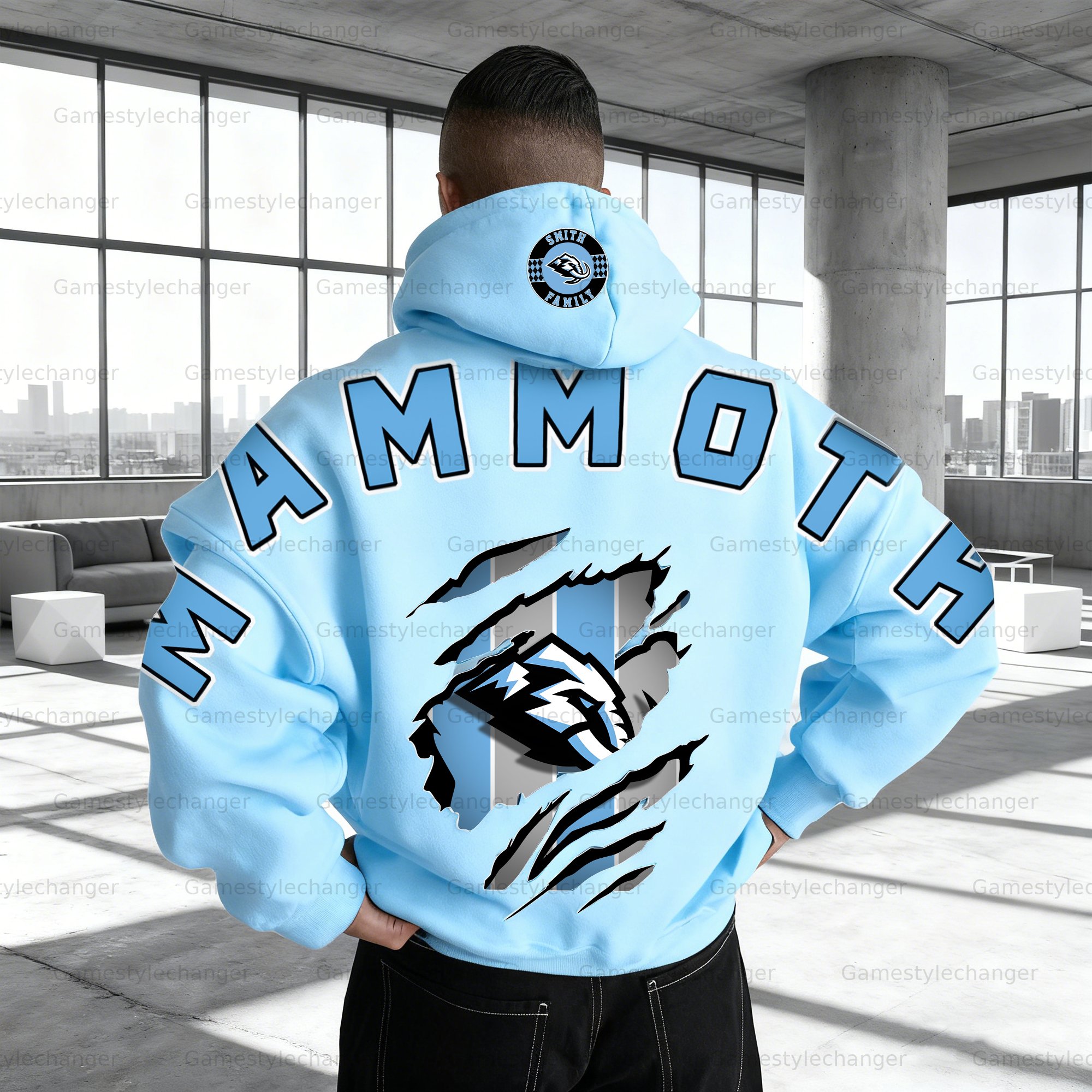 Unisex "Utah Mammoth" Graphic Streetwear Vintage Plush Hoodie