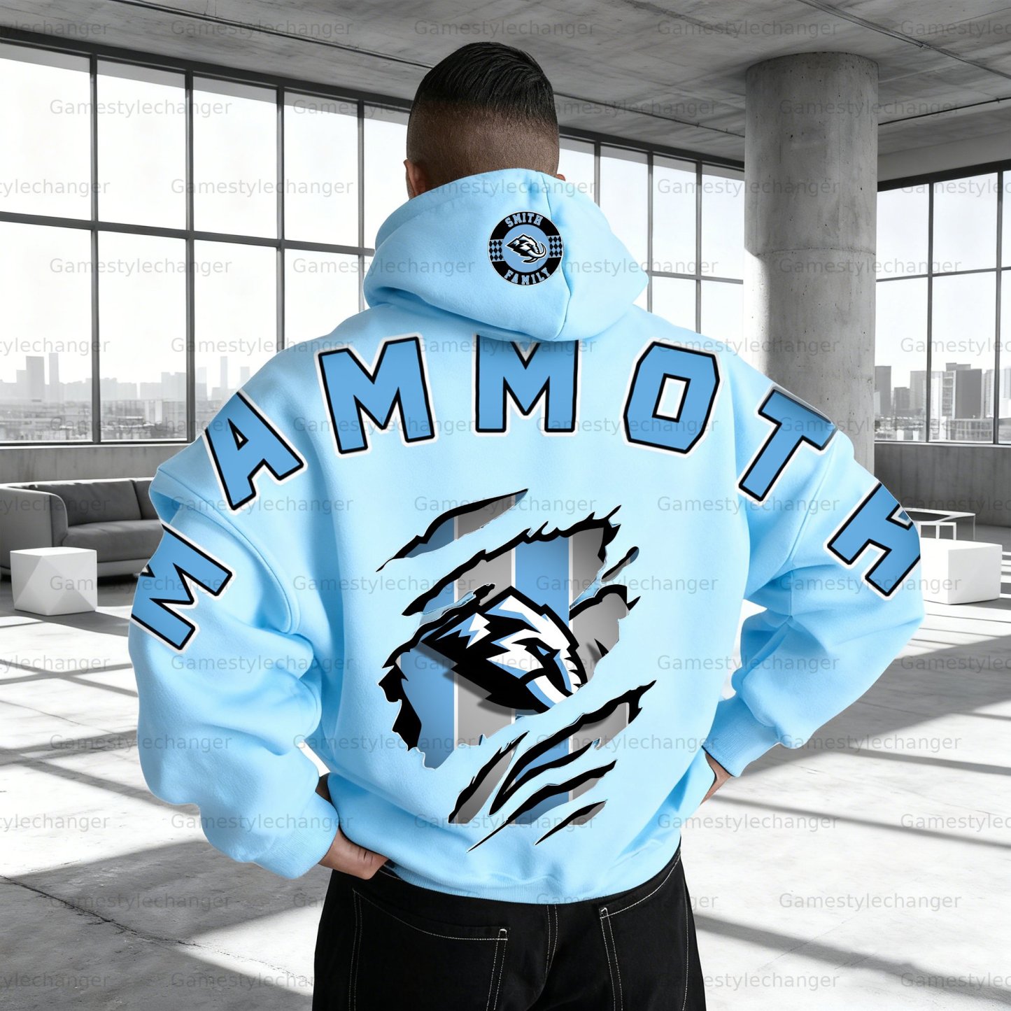 Unisex "Utah Mammoth" Graphic Streetwear Vintage Plush Hoodie