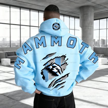 Unisex "Utah Mammoth" Graphic Streetwear Vintage Plush Hoodie