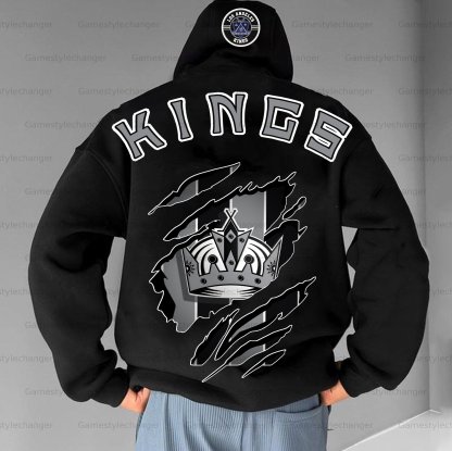 Unisex "Los Angeles Kings" Graphic Streetwear Vintage Plush Hoodie