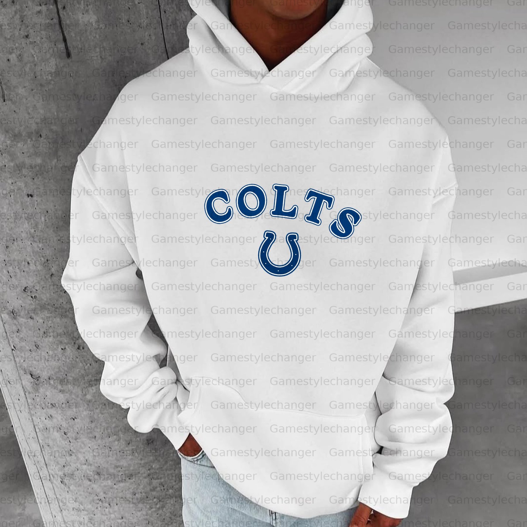 Unisex "Indianapolis Colts" Graphic Streetwear Vintage Plush Hoodie