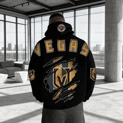 Unisex "Vegas Golden Knights" Graphic Streetwear Vintage Plush Hoodie
