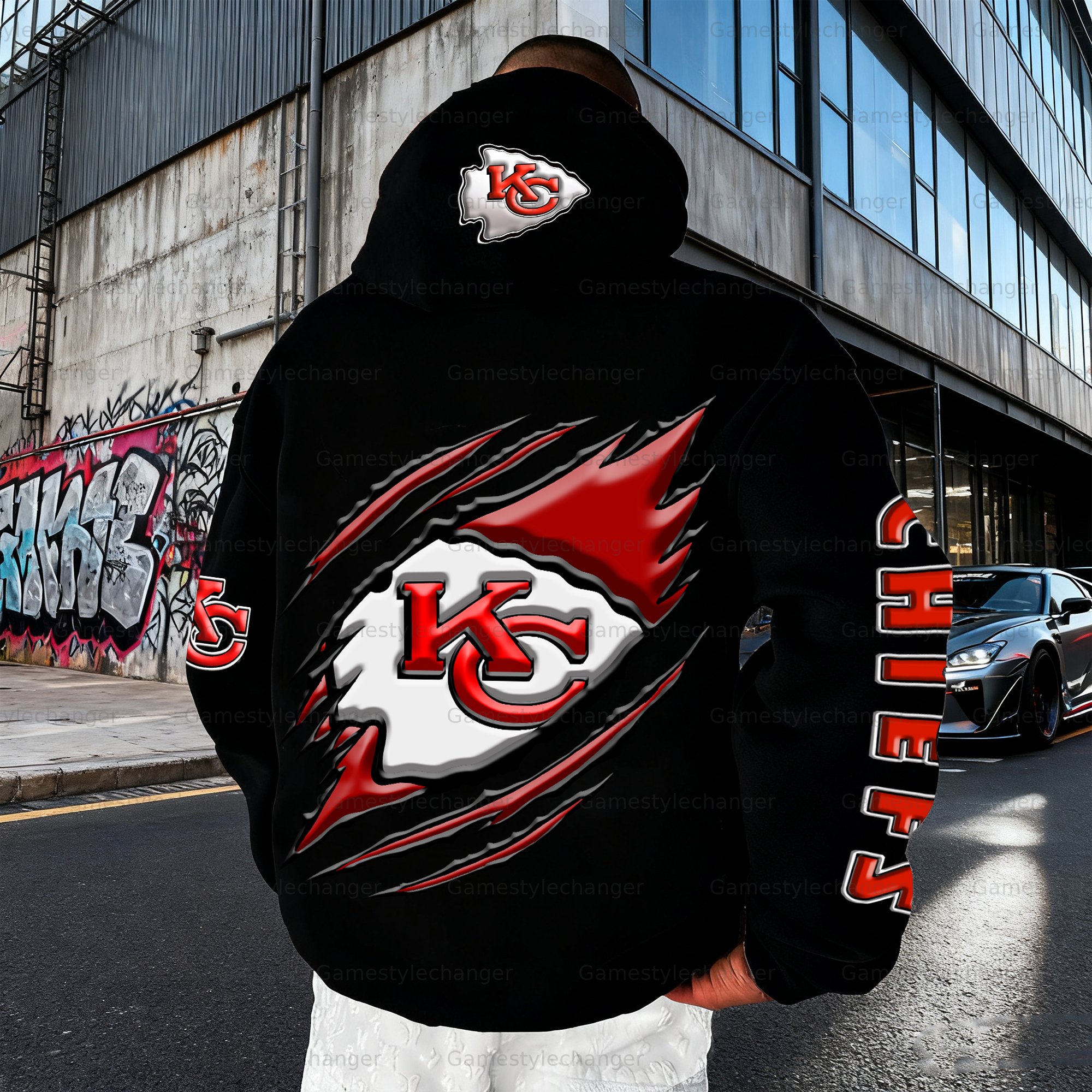 Unisex "Kansas City Chiefs" Graphic Streetwear Vintage Plush Hoodie