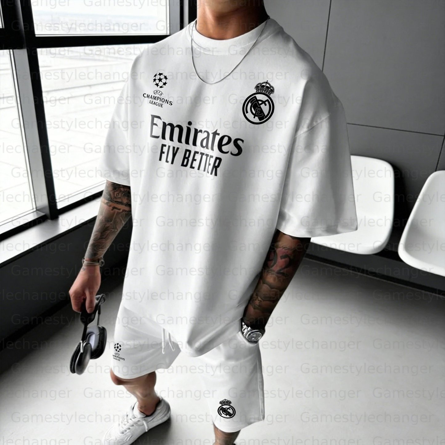 Unisex "Real Madrid" Inspired Trendy T-shirt & Shorts Set