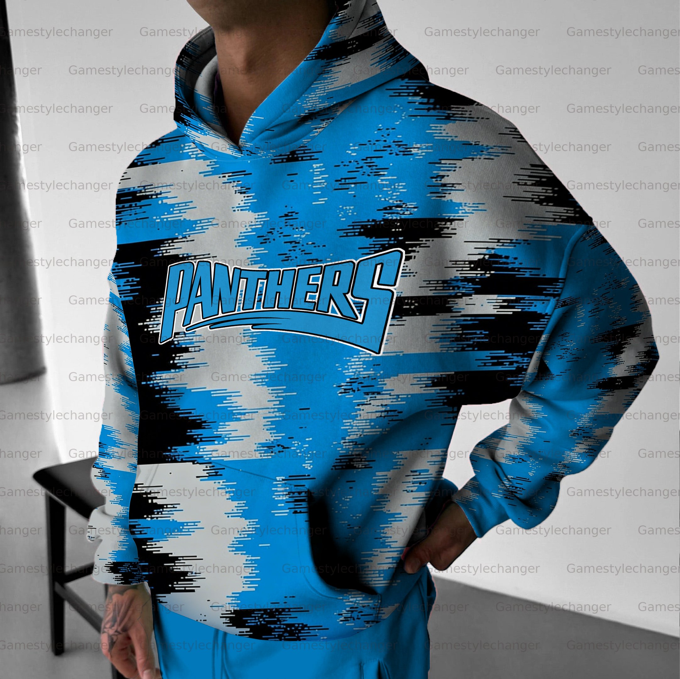 Unisex "Carolina Panthers" Graphic Streetwear Vintage Plush Hoodie