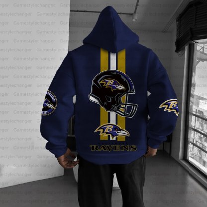 Unisex "Baltimore Ravens" Graphic Streetwear Vintage Plush Hoodie
