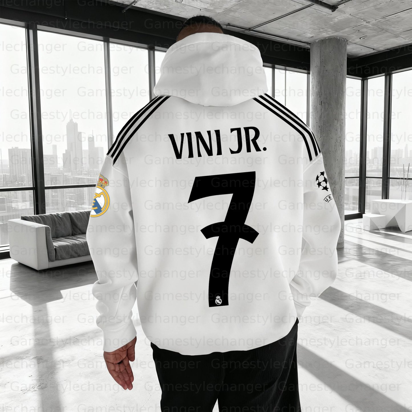 Unisex "Real Madrid" Graphic Streetwear Vintage Hoodie