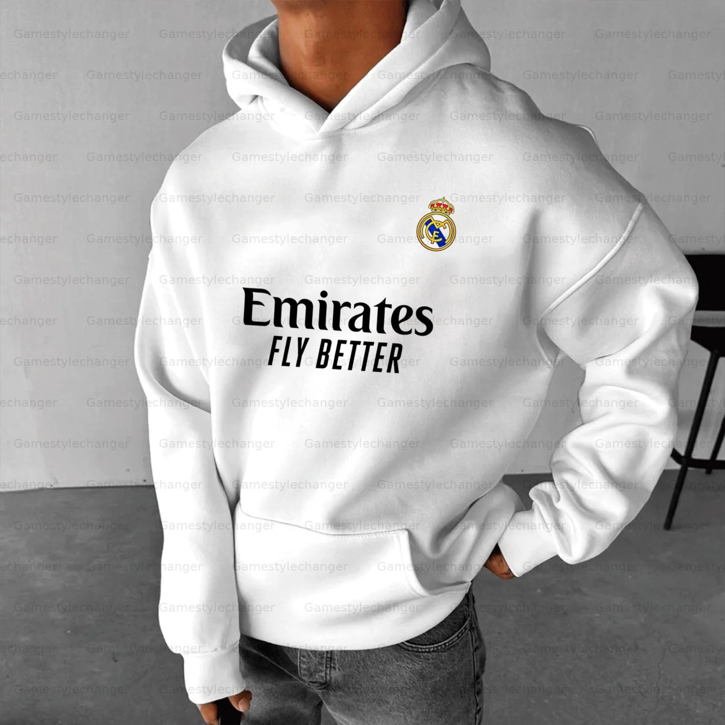 Unisex "UEFA " Graphic Streetwear Vintage Plush Hoodie