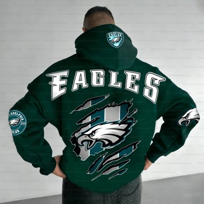 Unisex "Philadelphia Eagles" Graphic Streetwear Vintage Plush Hoodie