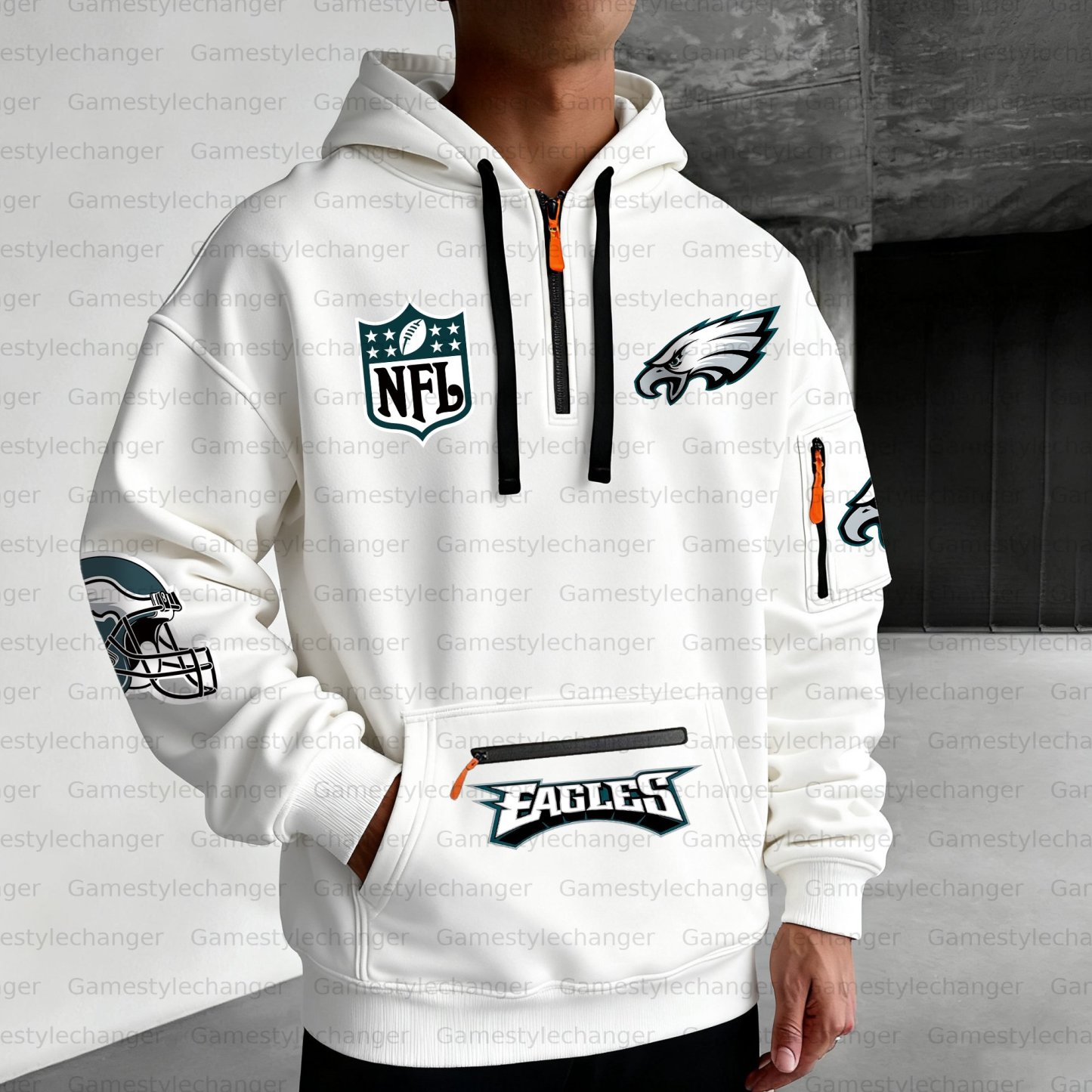 Unisex "Philadelphia Eagles " Graphic Streetwear Vintage Plush Hoodie