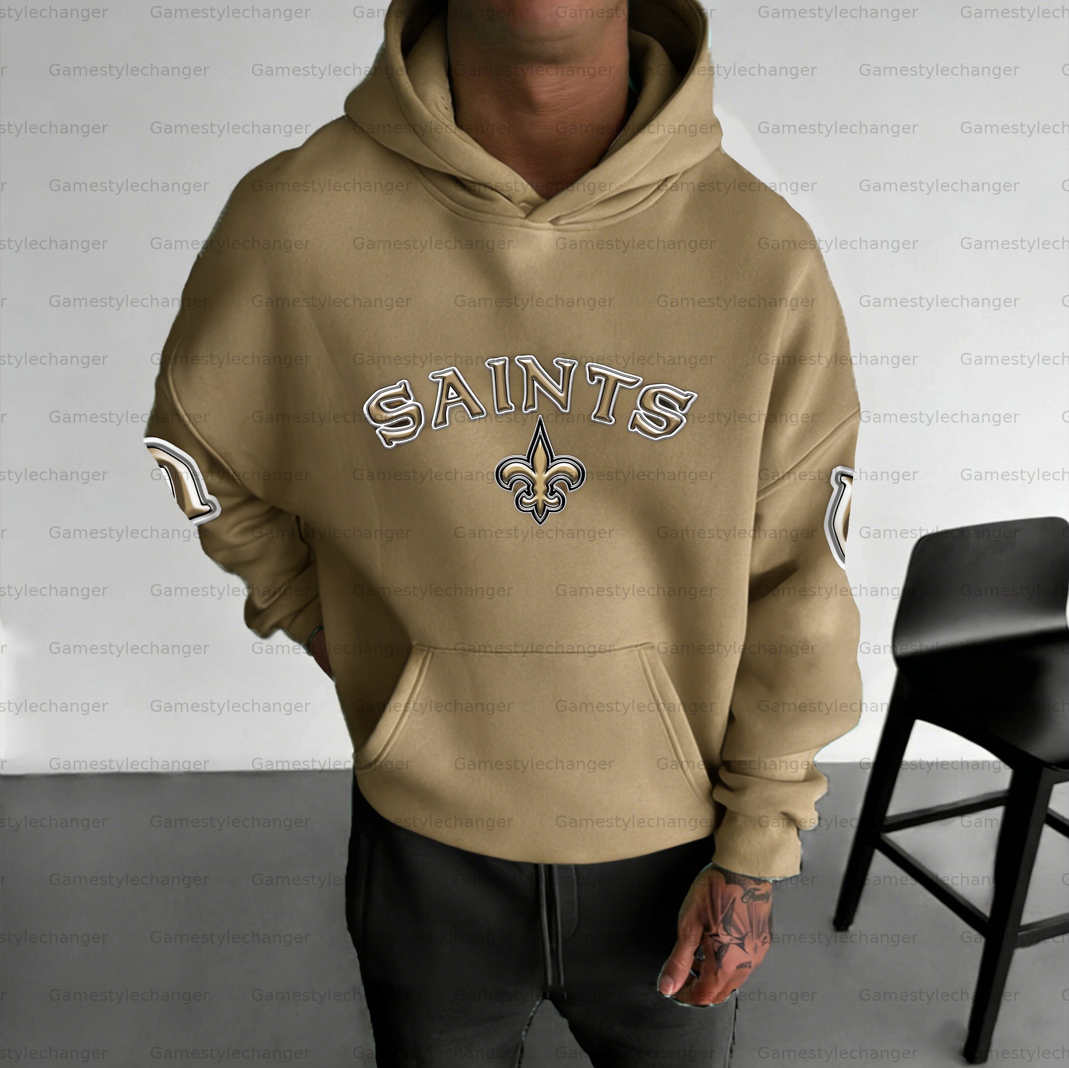 Unisex "New Orleans Saints" Graphic Streetwear Vintage Plush Hoodie