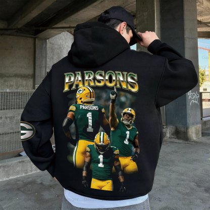 Unisex "Green Bay Packers " Graphic Streetwear Vintage Plush Hoodie