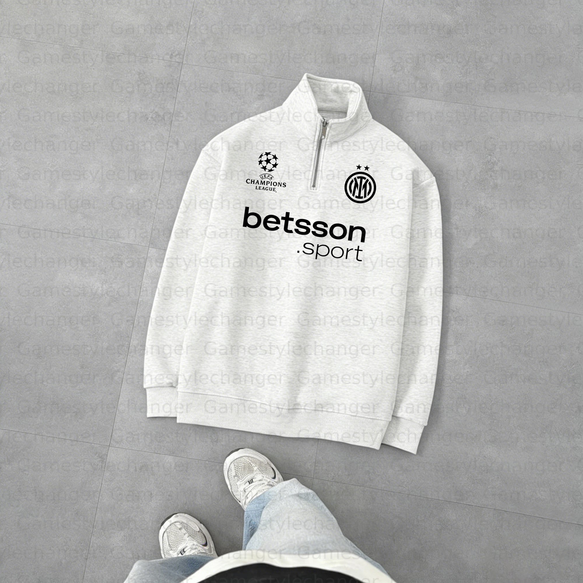 Unisex "UEFA " Graphic Streetwear Vintage   Zip-up Sweatshirt