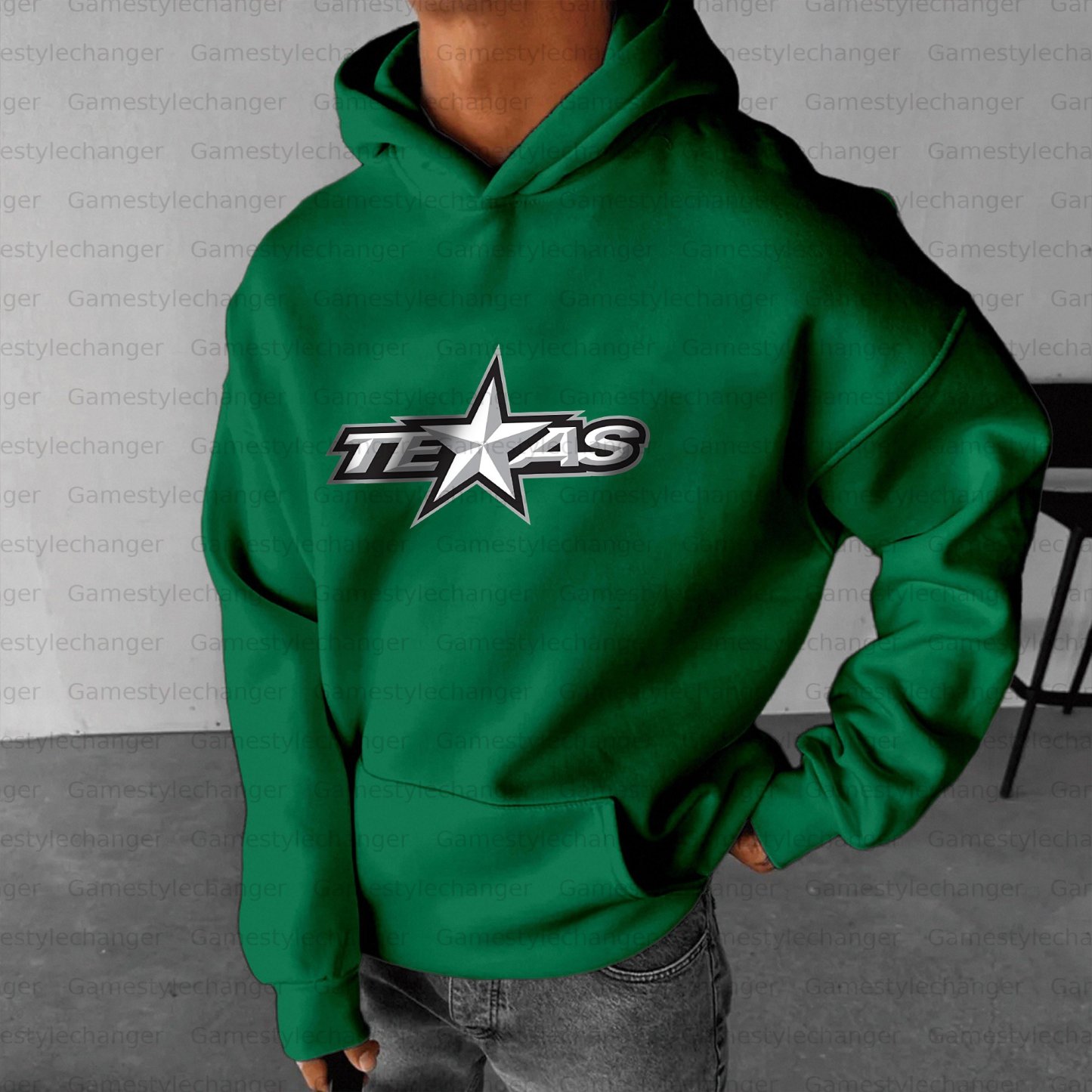 Unisex "Dallas Stars" Graphic Streetwear Vintage Plush Hoodie