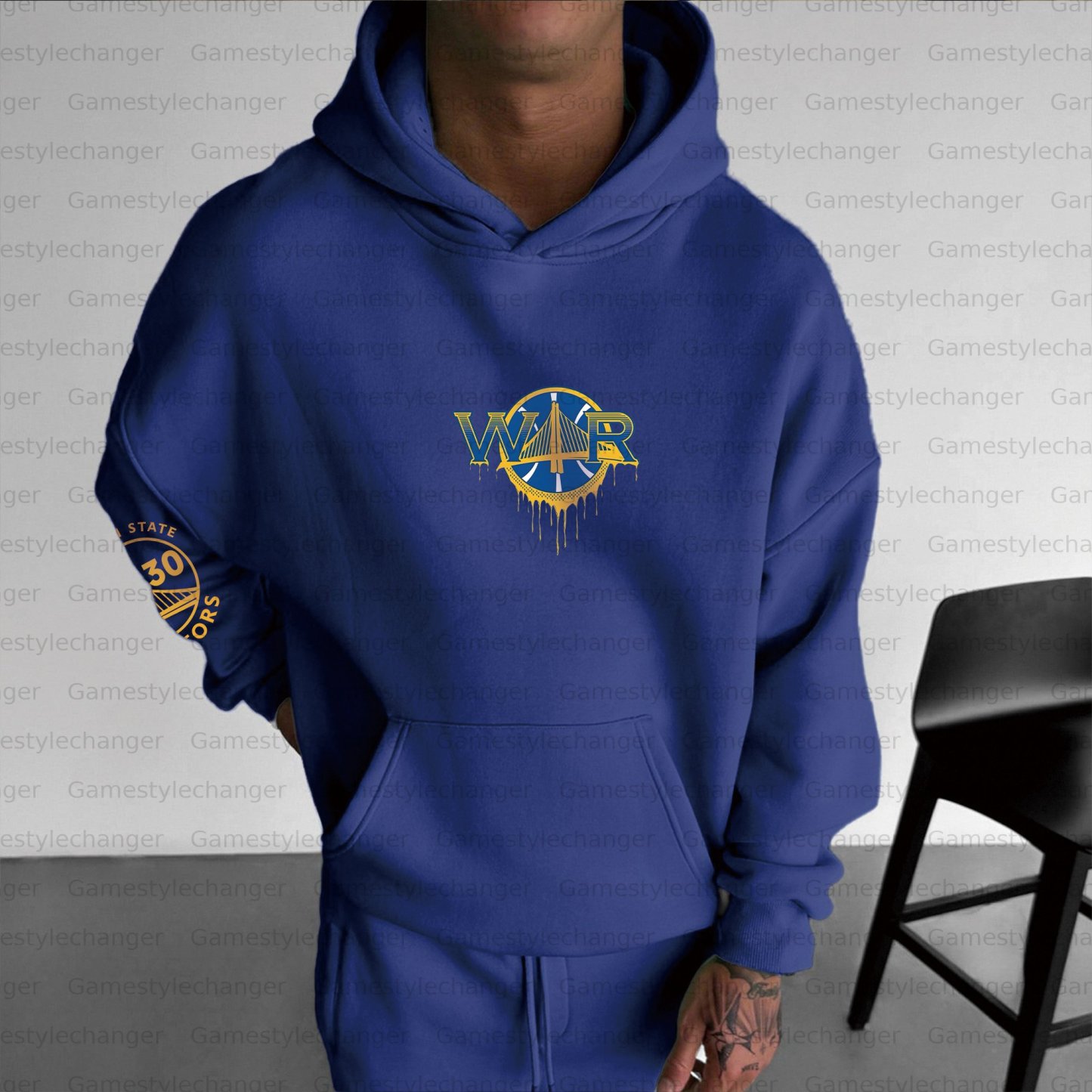 Unisex "Golden State Warriors" Graphic Streetwear Vintage Plush Hoodie