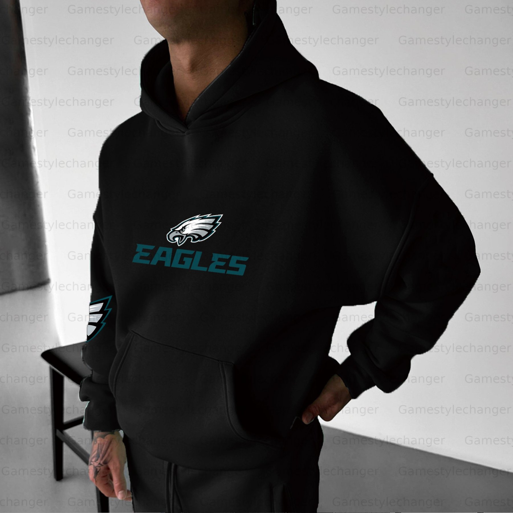 Unisex "Philadelphia Eagles" Graphic Streetwear Vintage Plush Hoodie
