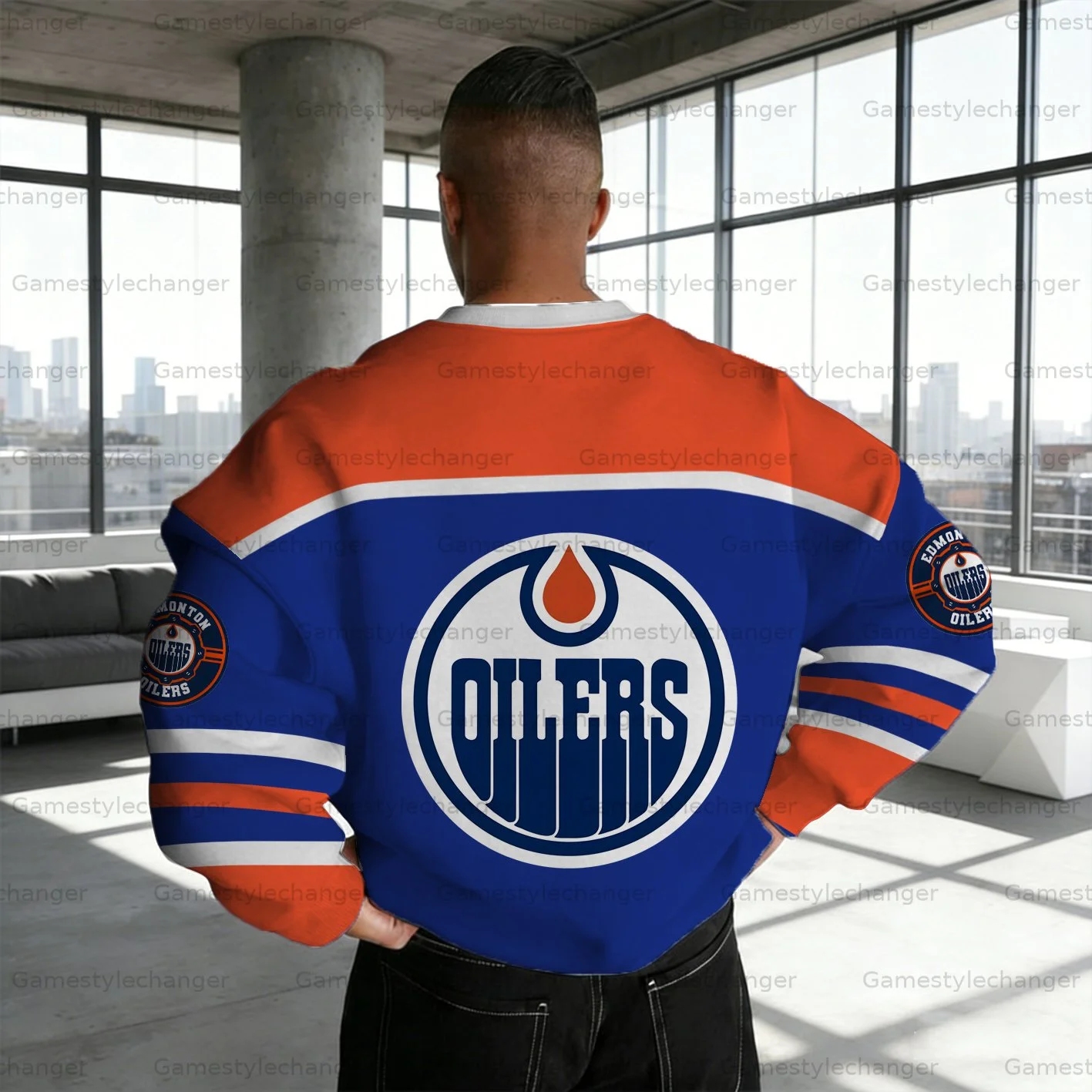 Unisex "Edmonton Oilers" Graphic Inspired Vintage Sweatshirt