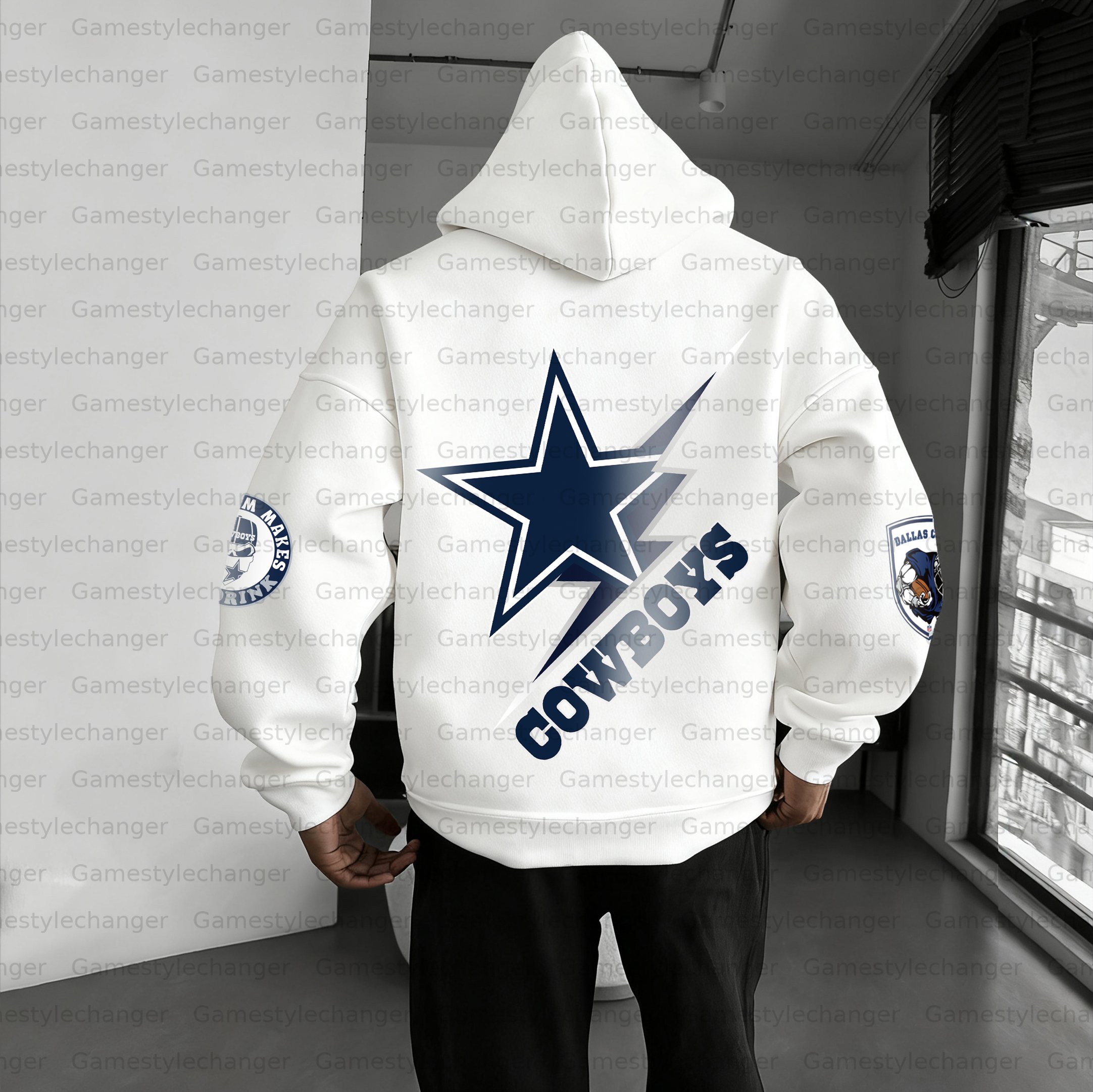 Unisex "Dallas Cowboys" Graphic Streetwear Vintage Plush Hoodie