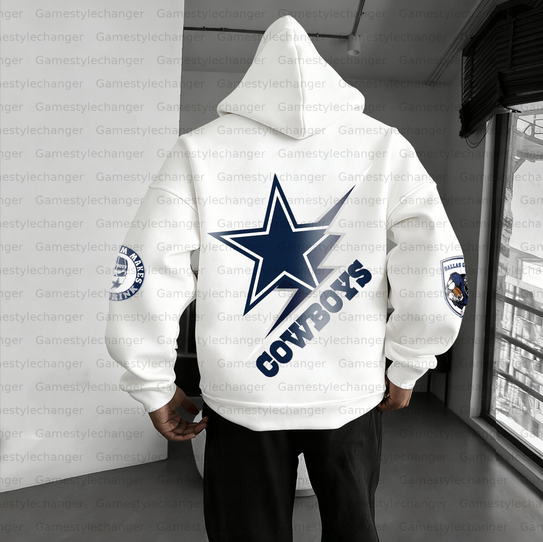 Unisex "Dallas Cowboys" Graphic Streetwear Vintage Plush Hoodie