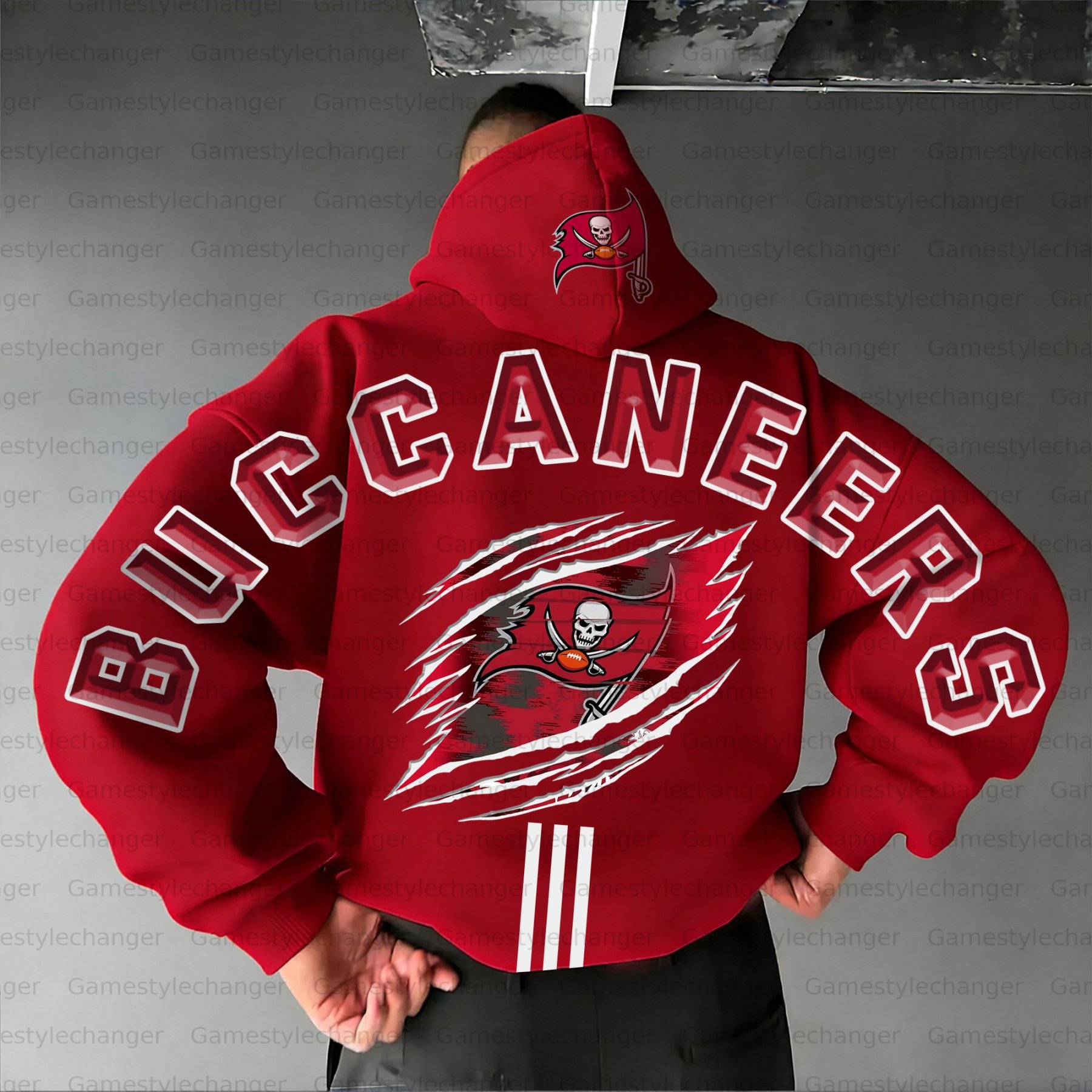 Unisex "Tampa Bay Buccaneers" Graphic Streetwear Vintage Plush Hoodie