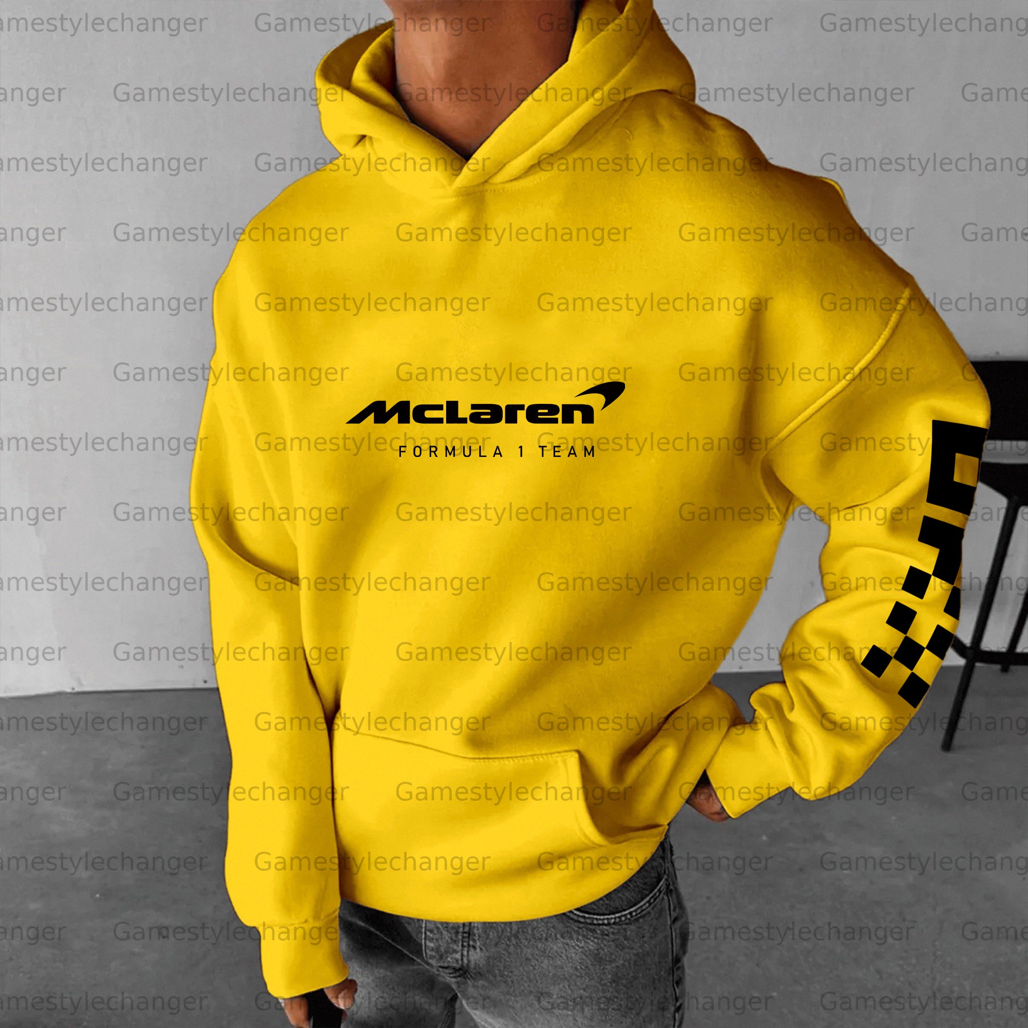 Unisex "F1" Graphic Streetwear Vintage Plush Hoodie