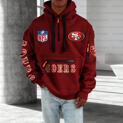 Unisex "San Francisco 49ers" Graphic Streetwear Vintage Plush Hoodie