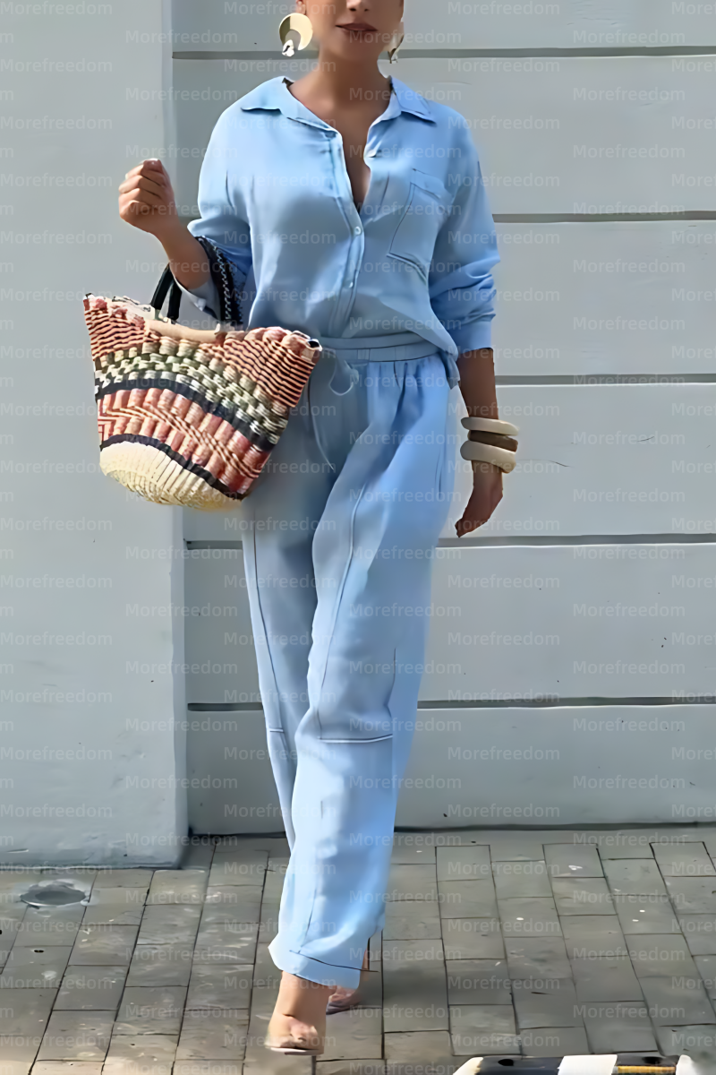 ⏰ LAST DAY SAVE 50%🔥Women's casual solid color loose-fitting two-piece set