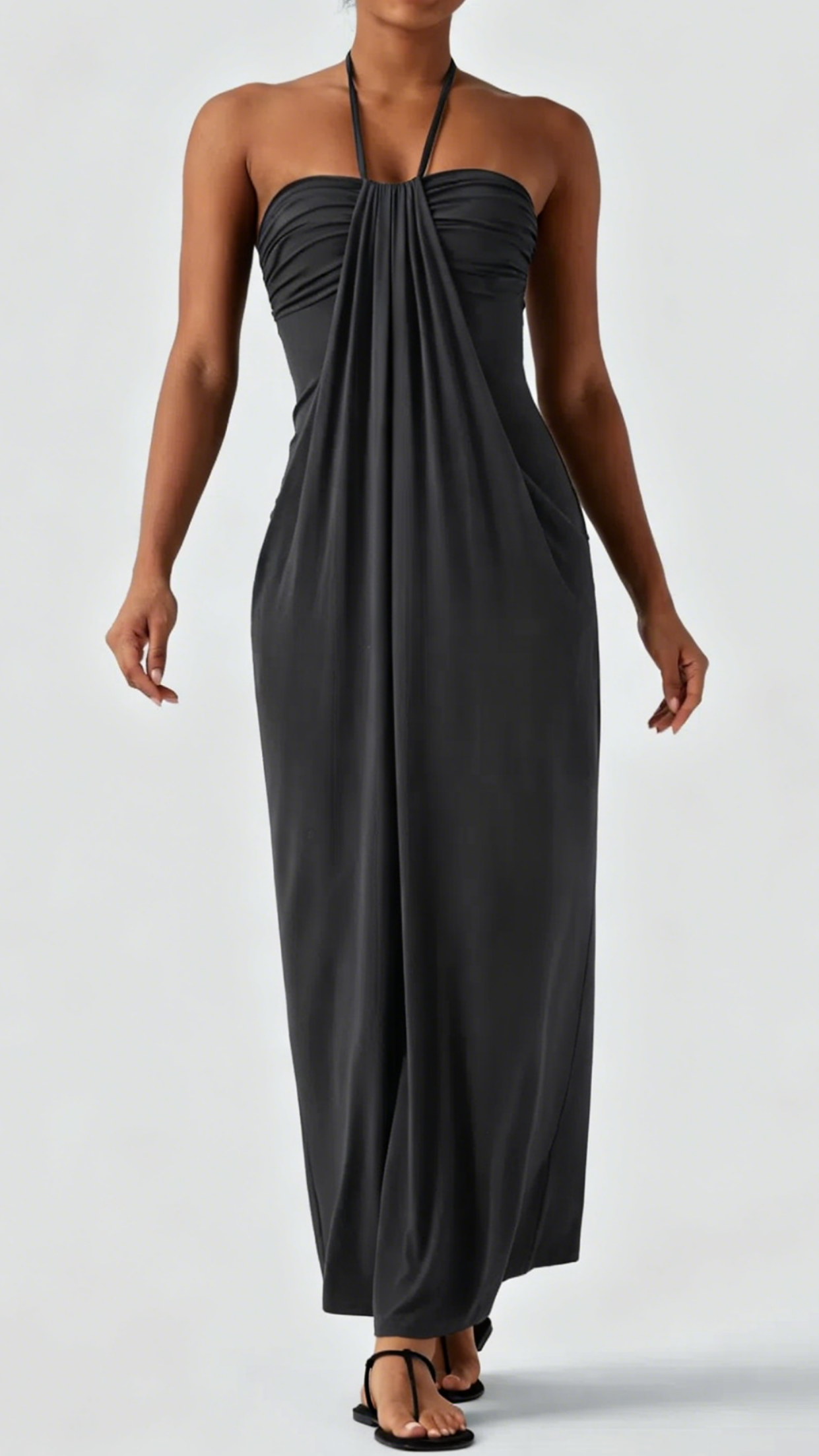 Women's Halter-Neck Backless Maxi Dress