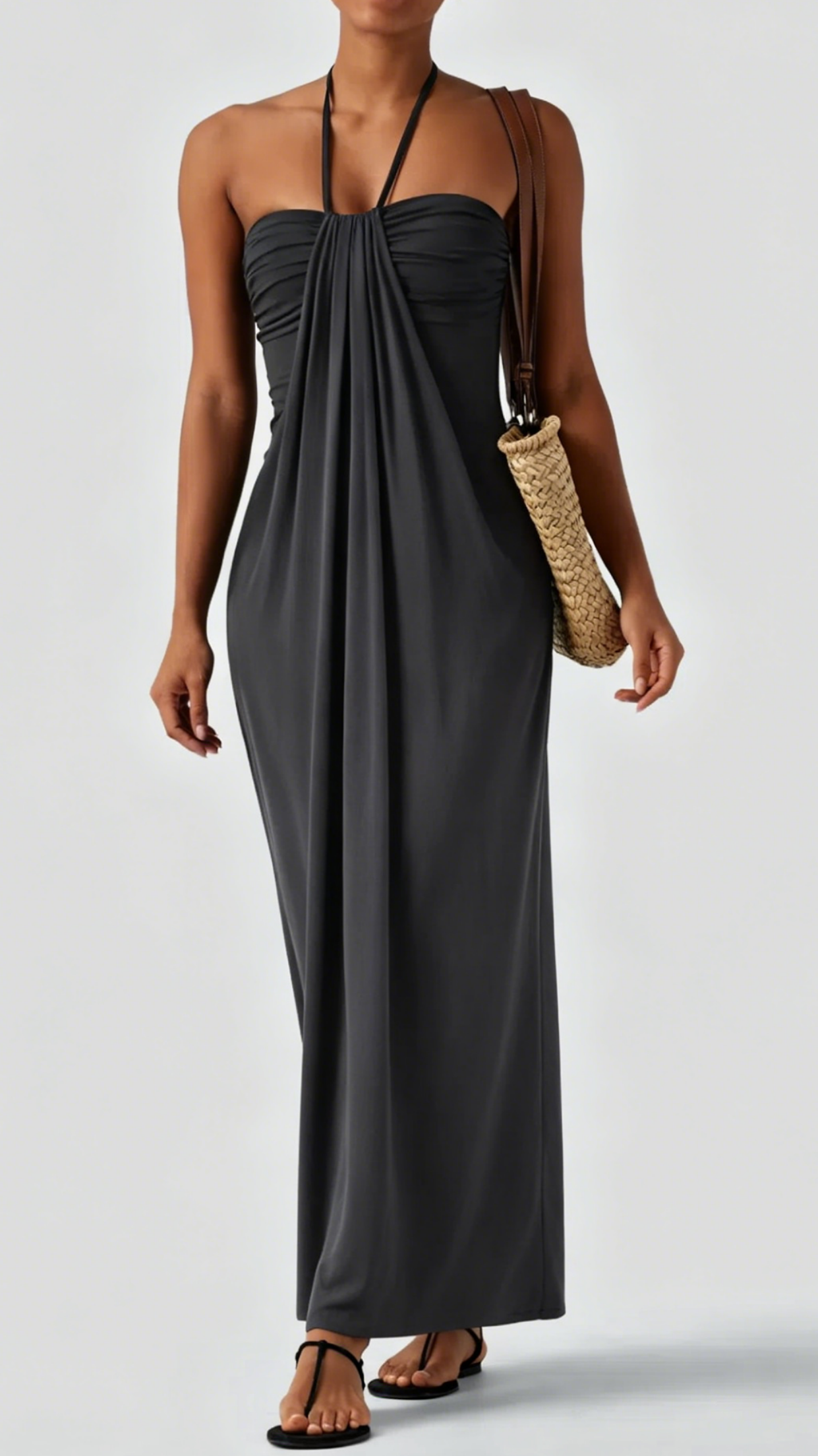Women's Halter-Neck Backless Maxi Dress