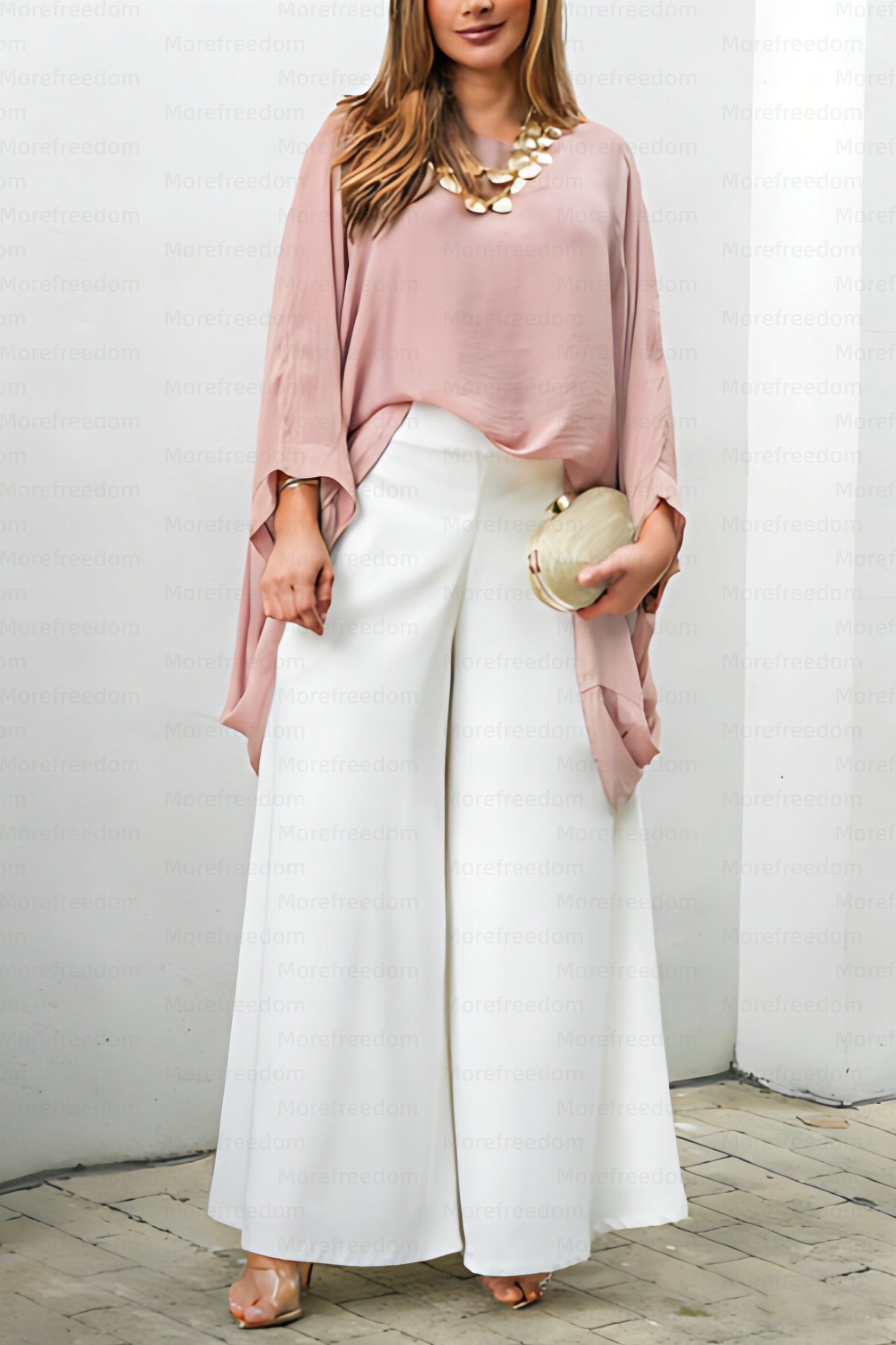 ⏰ LAST DAY SAVE 50%🔥Women's comfortable and casual batwing sleeve top and straight-leg pants two-piece set