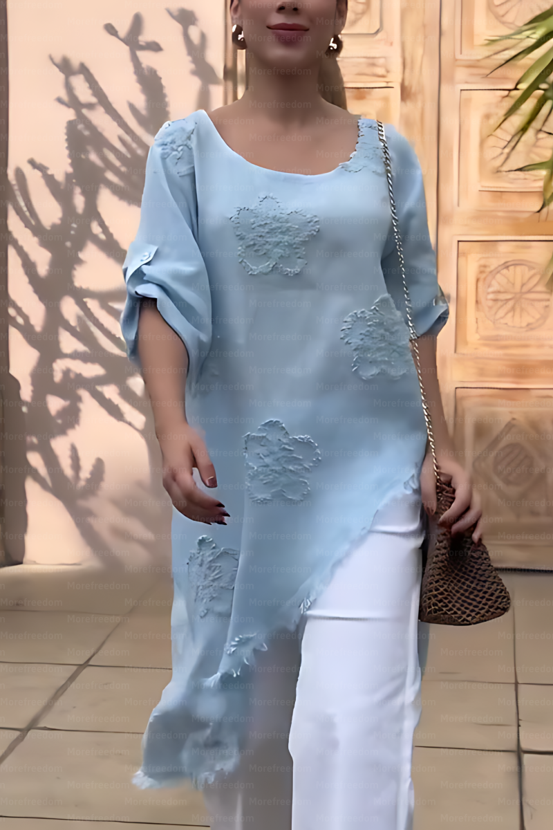 ⏰ LAST DAY SAVE 50%🔥Women's vacation and leisure asymmetrical jacquard top